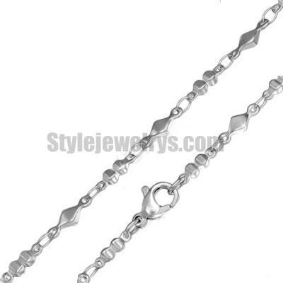 Stainless steel jewelry Chain 45cm - 50cm length diamond starshine link chain necklace w/lobster 3mm ch360227 - Click Image to Close